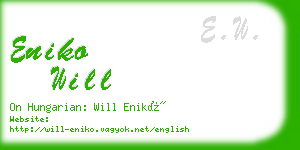 eniko will business card